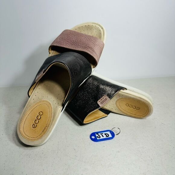 Ecco Damara Sandals Woman's Size 8 Casual Sandals Licorice/ Deep Taupe - Picture 1 of 8